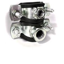 Хомут оцинкованный с уплотнением Россия для сверхтяжёлой нагрузки 3x30 М10*30 М12 / М16 / 1/2" 6/4” (47-52мм)