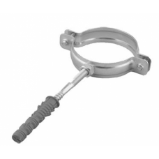Хомут оцинкованный  с болтом и дюбелем 1x20 М8*80, 10*50 1/2” (20-24мм)