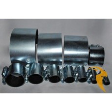 Хомут ремонтный оцинкованный "краб" Сансфера 1"; Ду 25; Дн 32-35; шир.70