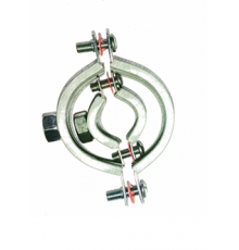 Хомут оцинкованный средних нагрузок( со стопорным кольцом) 15x20 , 6х20  1 3/4" (54-58) М10  пукля