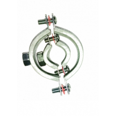 Хомут оцинкованный средних нагрузок( со стопорным кольцом) 1x20 , 5х12  1/4" (12мм-15мм) М10  пукля