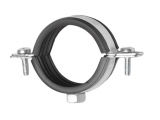 Хомут оцинкованный  с резиновым уплотнением