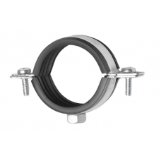 Хомут оцинкованный  с резиновым уплотнением