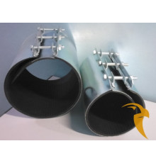 Хомут свертный оцинкованный "краб" Сансфера Дн 101-110; шир. 162