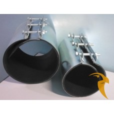 Хомут ремонтный оцинкованный "краб" Сансфера 6"; Дн 159-172; шир.150