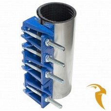 Хомут ремонтный Чугунный замок 4 болта L300мм 50  (60-67)   